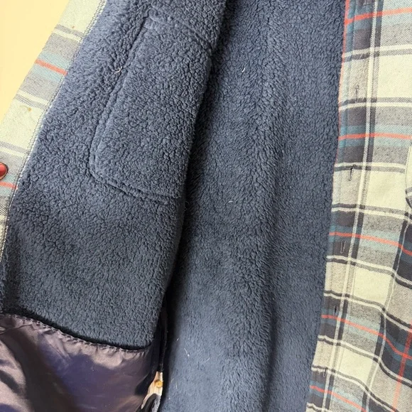 Cloud Veil Men’s Flannel Fleece Lined Shirt Jacket Shacket Plaid Flannel XXL v